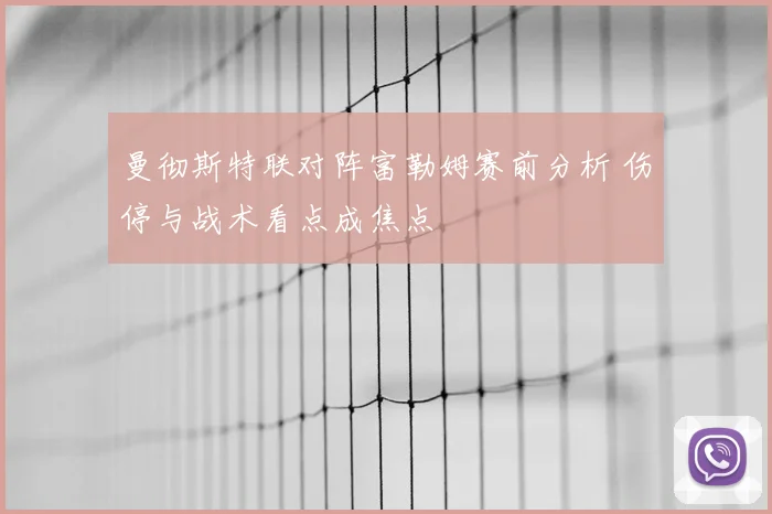 曼彻斯特联对阵富勒姆赛前分析 伤停与战术看点成焦点